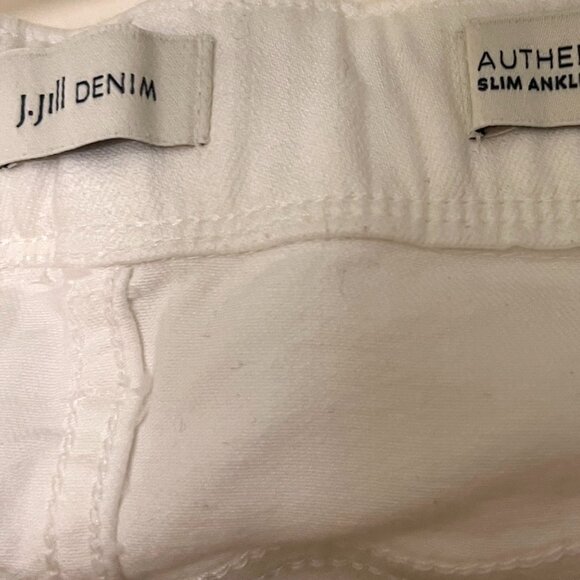 ECU - 16R - JJILL White Denim Jeans Authentic Fit Slim Leg - Picture 5 of 5